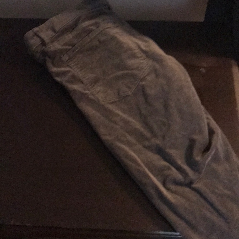 Light grayish/lavender cords.
